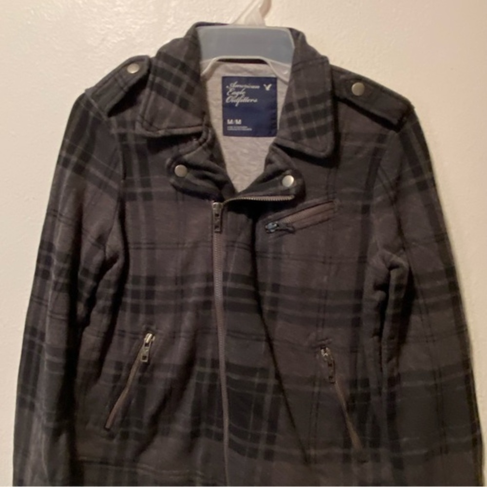 American Eagle Coat Women’s Size Medium Full Zip Pockets Sleeves Zip - Picture 2 of 13